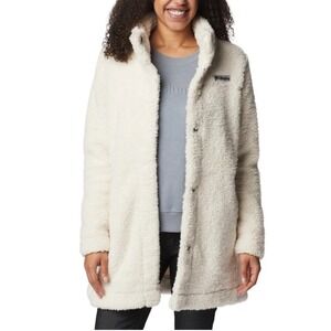Columbia Sherpa Fleece Full‎ Snap Jacket Cream XXL Regular Fit NWT